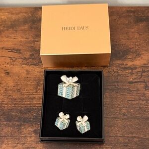 Heidi Daus Turquoise and Gold Gift Box Jewelry Set